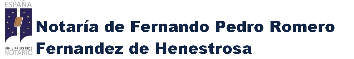 Notaría de Fernando Pedro Romero Fernández de Henestrosa en Yeste
